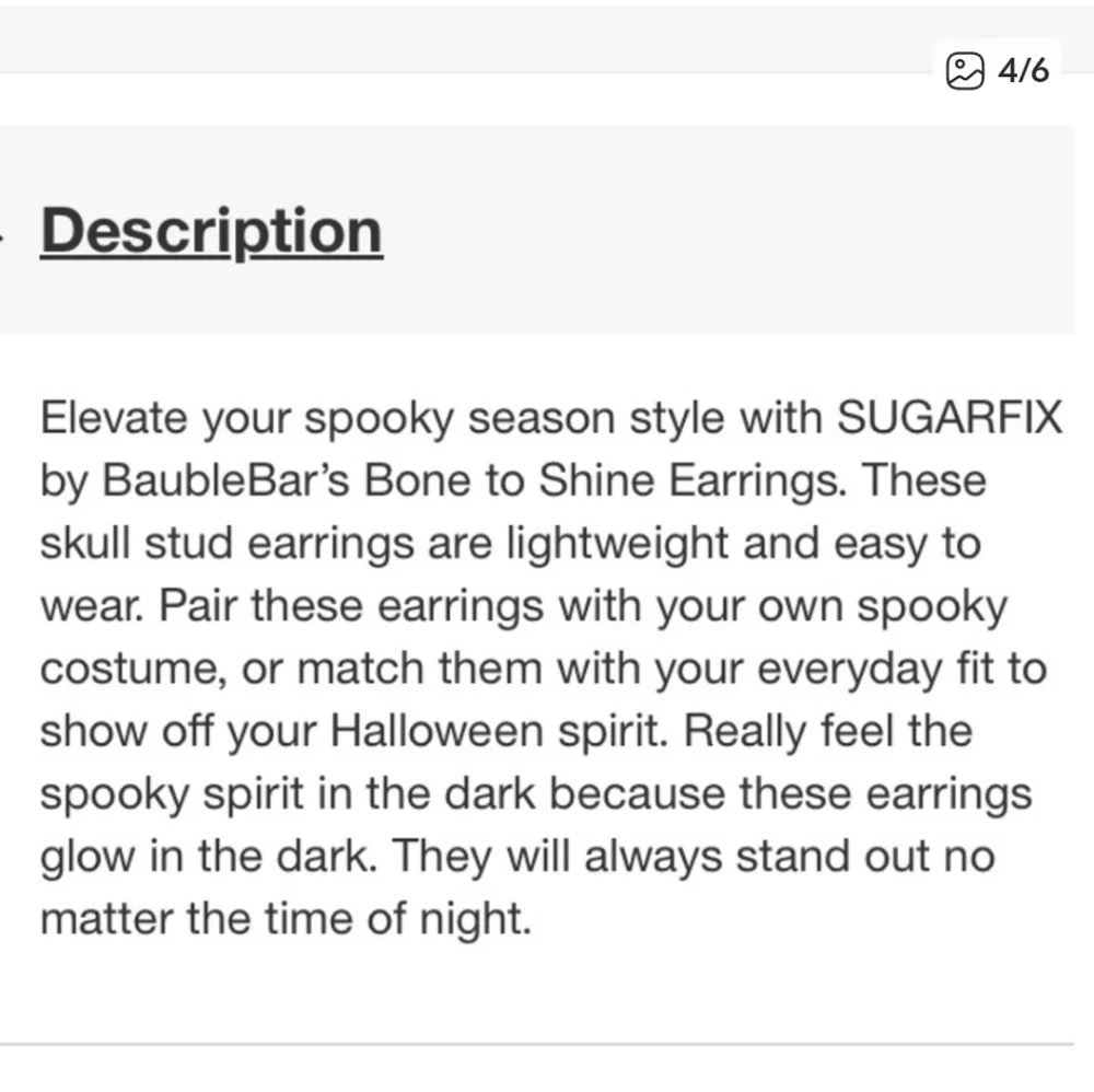 NEW Sugarfix Baublebar Skeleton Bone To Shine Skull Enamel Halloween Earings.